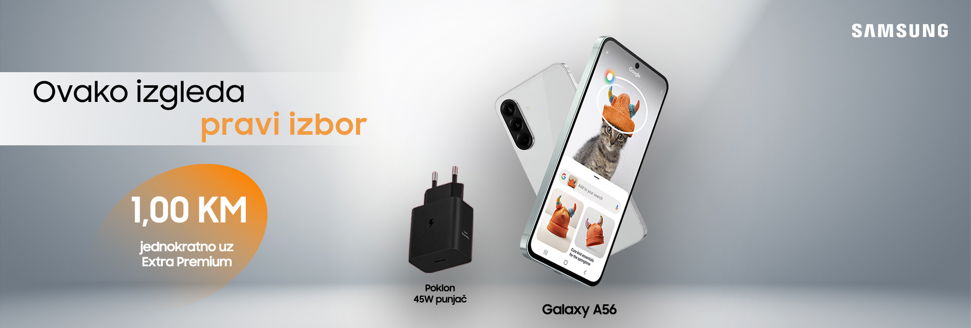 Samsung Galaxy A56 je jedan od najpopularnijih uređaja iz Samsung linije pametnih telefona koji nudi dobar omjer cijene i kvalitete! 
