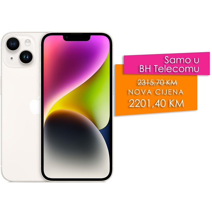 iPhone 14 128GB Starlight slika proizvoda