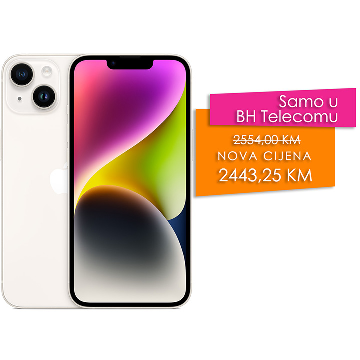 iPhone 14 256GB Starlight slika proizvoda