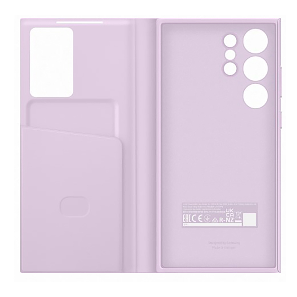 Galaxy S23 Ultra Smart View Wallet Case Lilac slika proizvoda Back View L