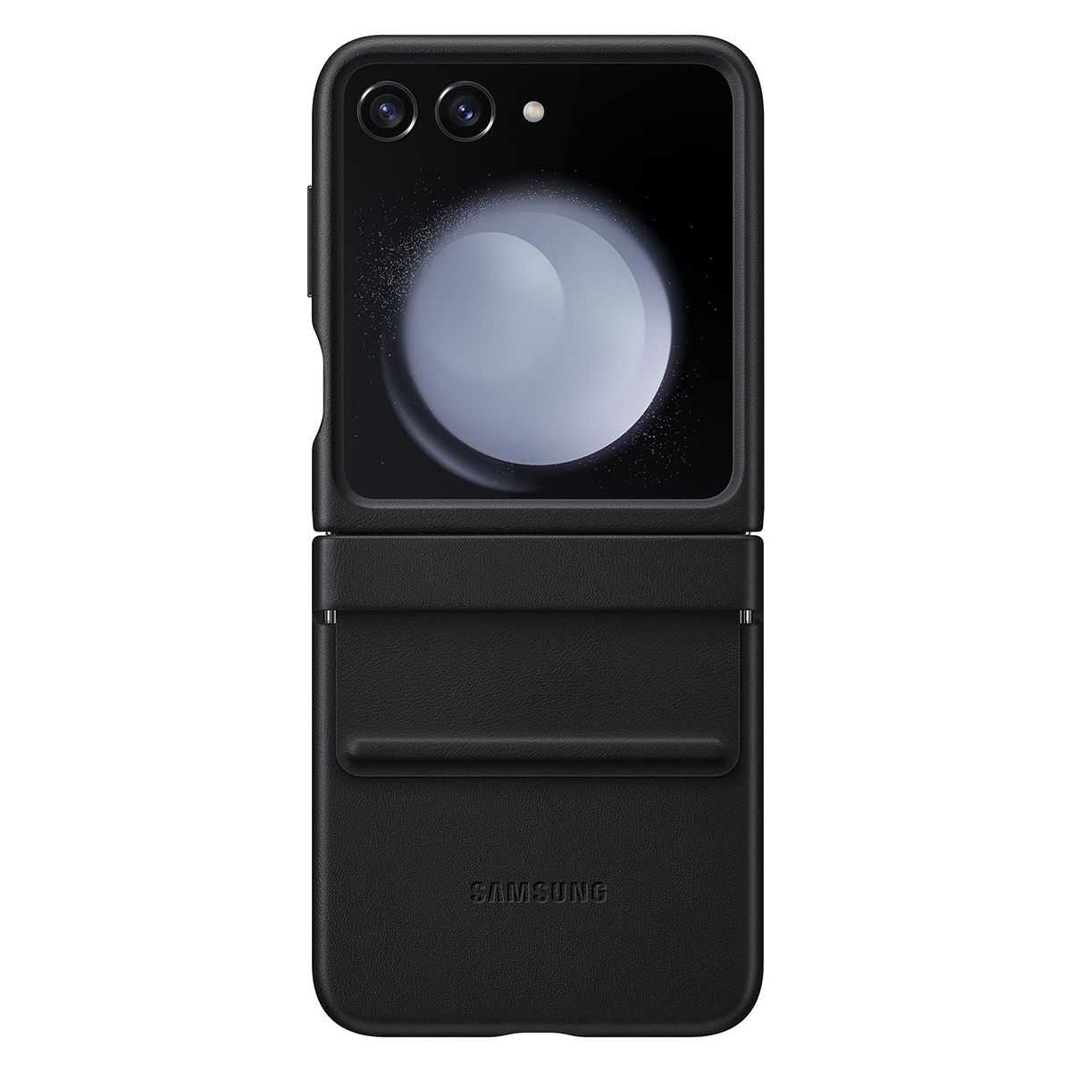 Galaxy Z Flip5 Eco-Leather Flap Case Black slika proizvoda Front View 2 L