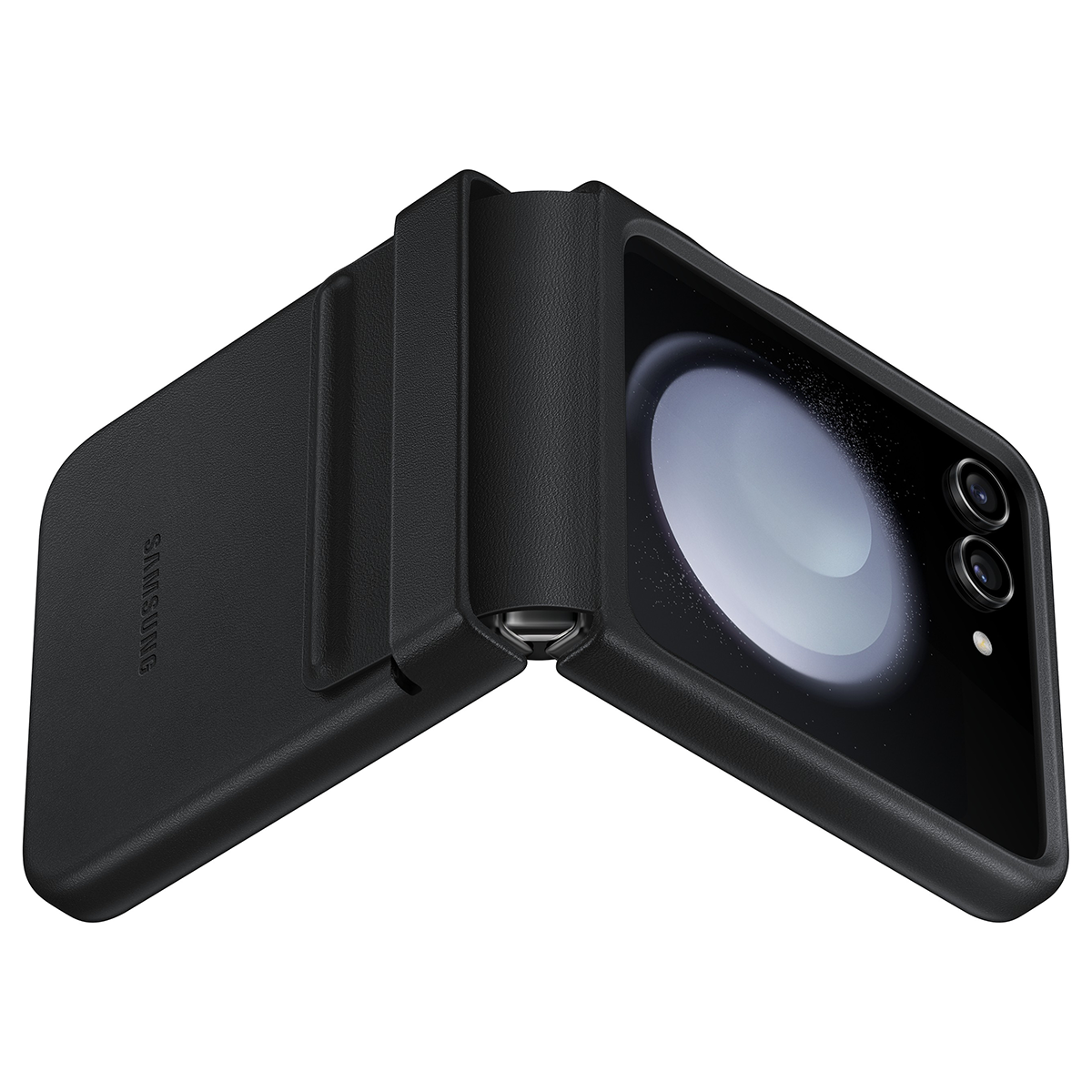 Galaxy Z Flip5 Eco-Leather Flap Case Black slika proizvoda Side View L