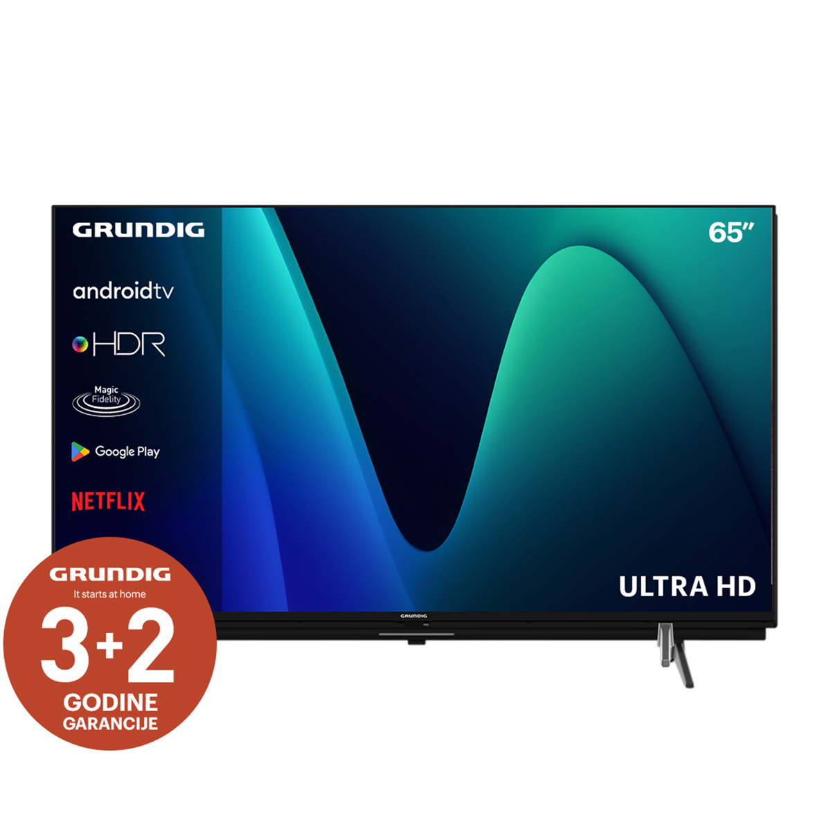 LED TV 65in GHU 7800 B Android UHD slika proizvoda Front View L