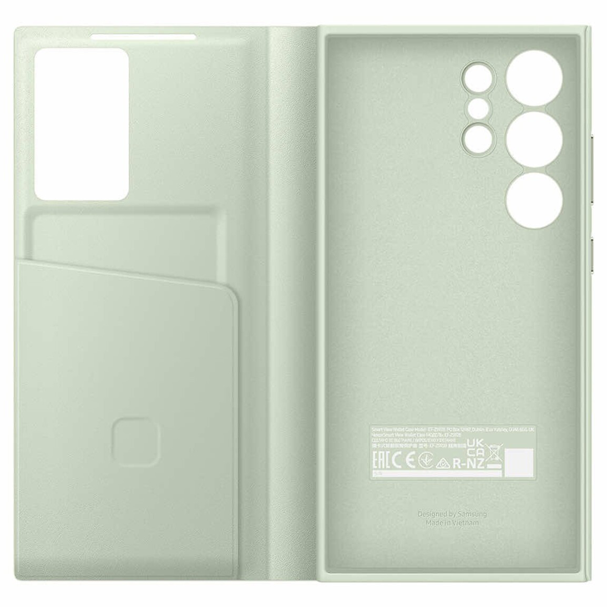 Galaxy S24 Ultra Smart View Wallet Case Light Green slika proizvoda Front View 2 L
