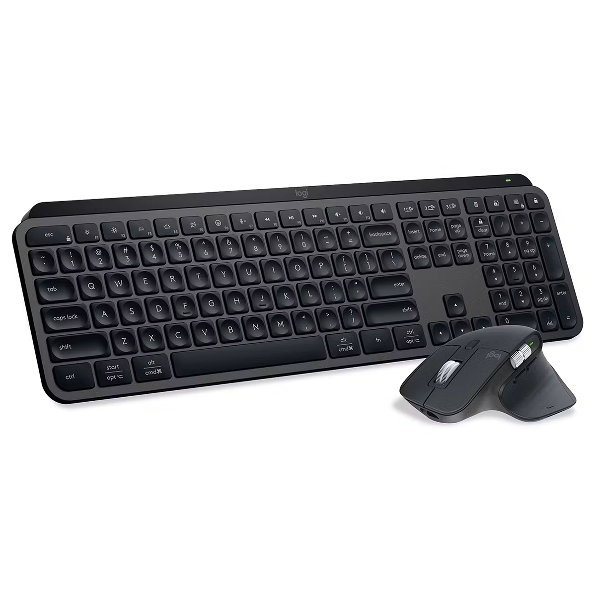 MX Keys S Keyboard+MX Master 3S BT Mouse Graphite slika proizvoda Front View L