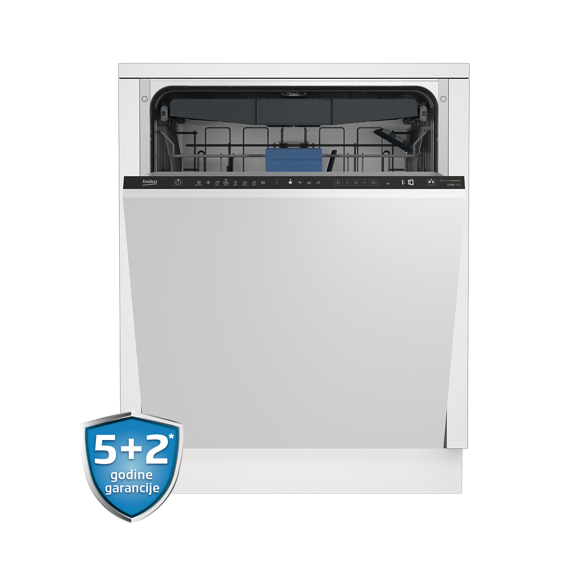 Ugradbena mašina za suđe BDIN 38643 C slika proizvoda Front View L