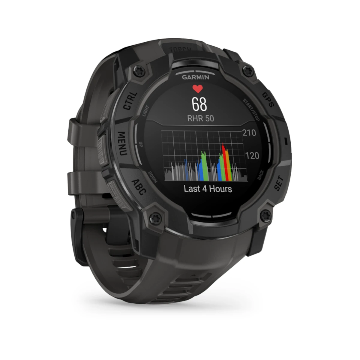 Instinct 3 50mm AMOLED Black Charcoal slika proizvoda Side View L