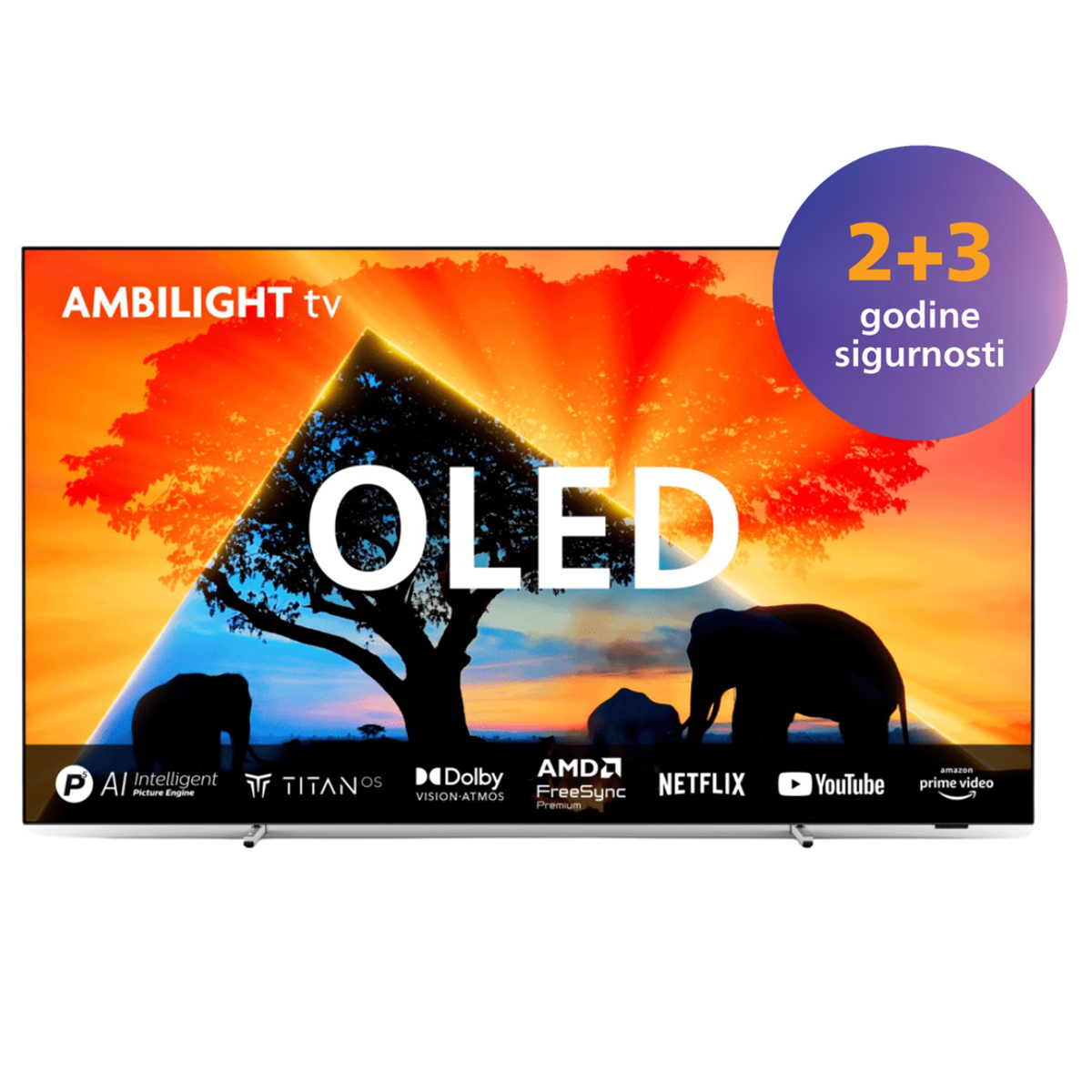 4K OLED TITAN Smart TV 55OLED769/12 Ambilight 120Hz slika proizvoda Front View L