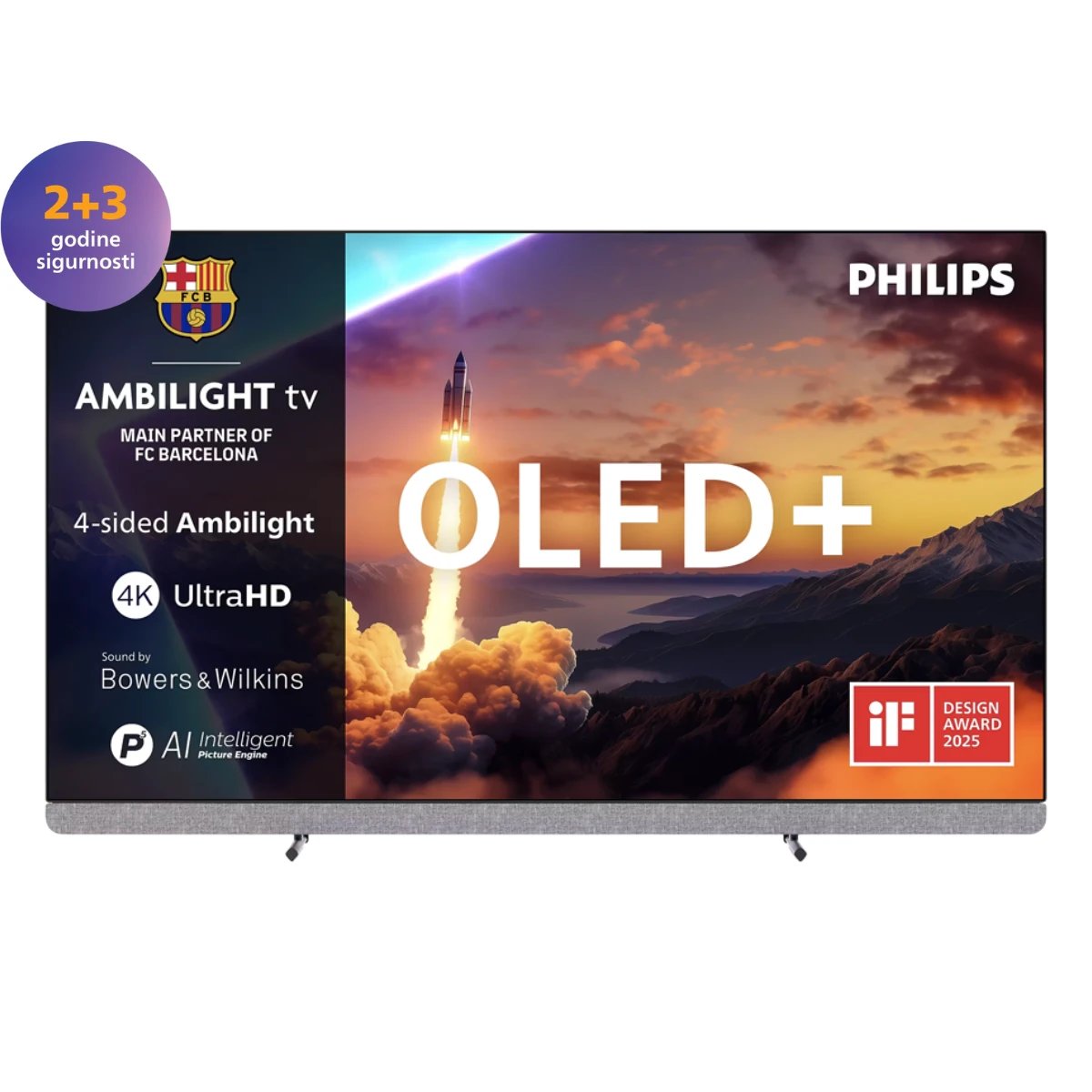 OLED Google TV 55OLED910/12 4-side Ambilight 144Hz slika proizvoda Front View L