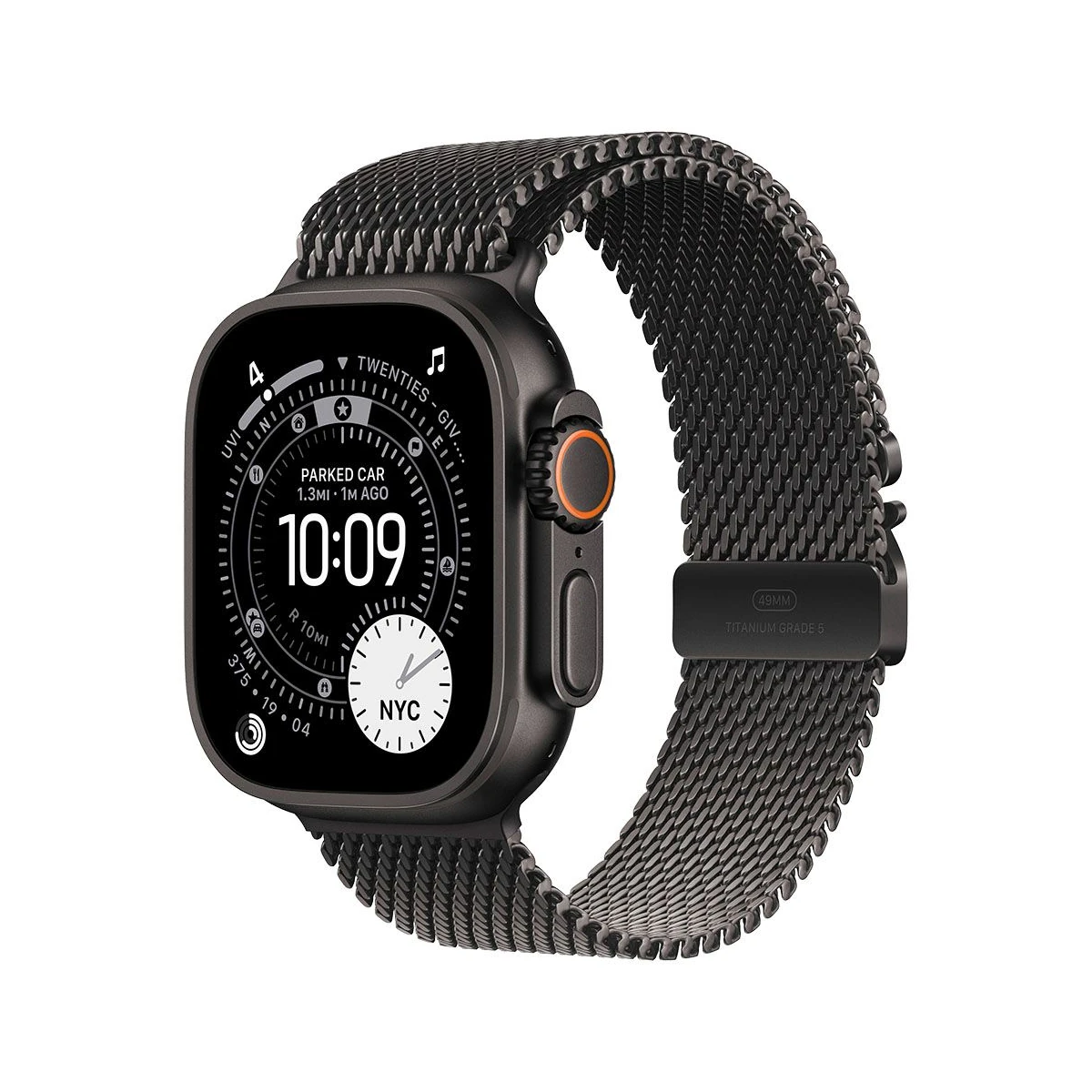 Watch Ultra 3 49mm Bl.Ti. Case Black Ti. Milanese Loop slika proizvoda Front View 2 L