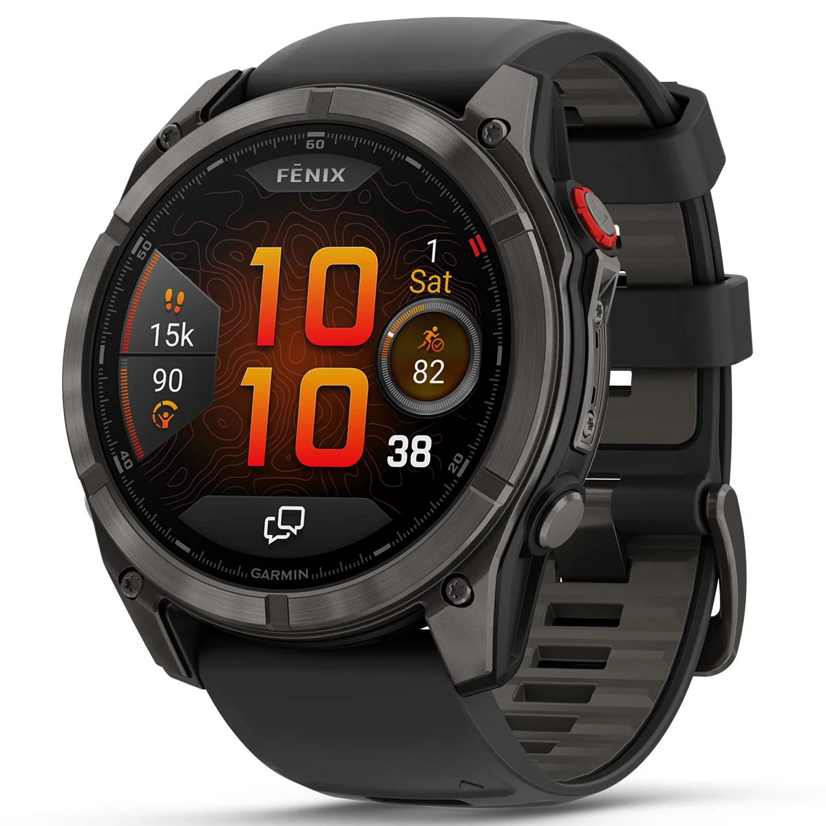 fenix 8 PRO 51mm LTE AMOLED Sapp Carbon Gray Ti Black slika proizvoda Front View 2 L