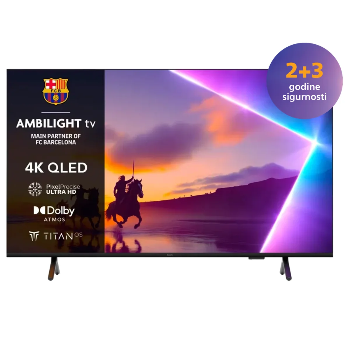 QLED TV 50PUS8510/12 4K TITAN OS Smart Ambilight slika proizvoda Front View L