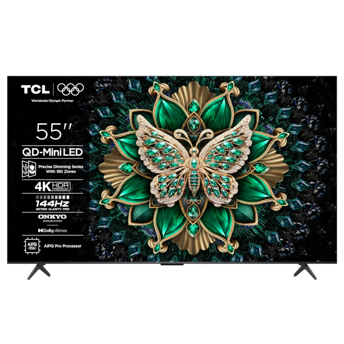 55C6K 4K QD-Mini LED TV slika proizvoda Front View L